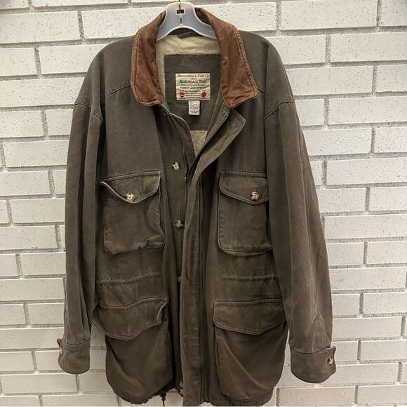 Vintage Abercrombie & Fitch Men’s Canvas Chore Coat Adirondack Trail Parka Large - Picture 1 of 14